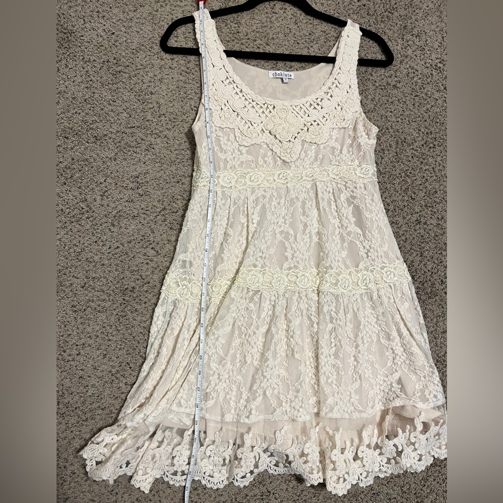 🌸CHOKLATE 🌸 Ladies Lace Dress Size Small - Picture 11 of 11